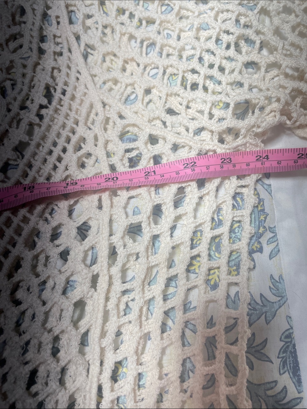 Rebellion Cream Crochet Open-Front Cardigan - Picture 6 of 7